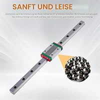 CNCYEAH MGN12H 300 mm Miniatur Lineare Schienenführung mit MGN12H Gleitblöcke Linearlager, linearem Führungsblock für automatische Geräte, Präzisionsmessgeräte – Ansicht 2