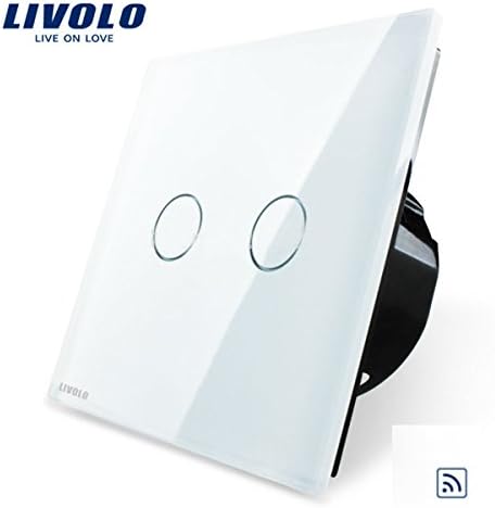 Livolo White Glass Panel Remote & Touch Switch EU Standard VL-C702R-11