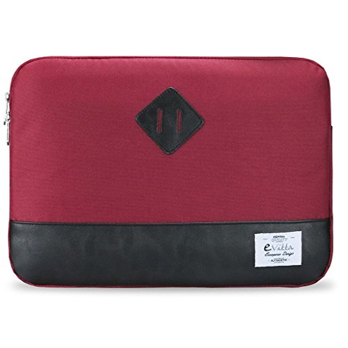 Housse e-Vitta Sleeve Heritage 15.6 pouces noire et rouge de 221g pour ordinateur portable