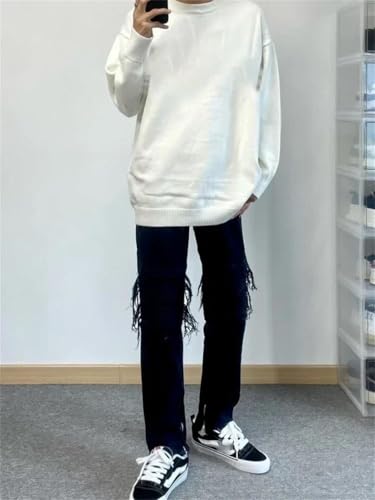 Men with Pockets Jeans Soft Trousers Street Style Cowboy Pants2