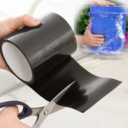Image of 1.5M Leak Repair Tape, Pipe Repair Tape, Waterproof Leak-Proof Tape, self-Adhesive Waterproof Tape, Super Sticky, Suitable for Leak Repair of Pipes, Buckets, Fish Tanks, Pools (8x59in,White)