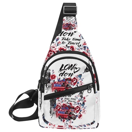 Bolso bandolera retro floral de 30x18 cm, una mochila cruzada impermeable y multicolor para mujer