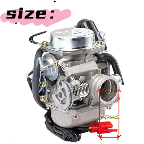 Image of GY6 150CC Performance Carburetor Fits for TaoTao 125CC PD24J 24mm Scooter Kymco Roketa Moped Motorcycle ATV Go Kart Parts 152QMJ 152QMI 157QMJ 157QMI 4 Stroke Engine with Starter Solenoid Carb Kit