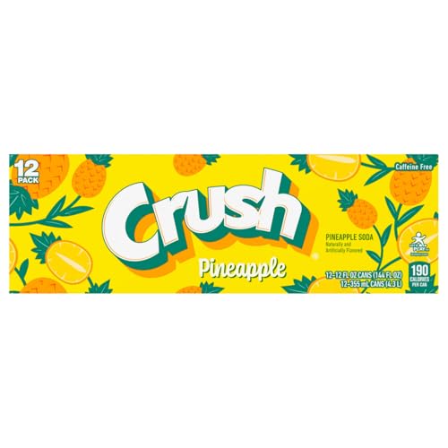 Crush Pineapple Soda 12oz Cans (Pack of 12)