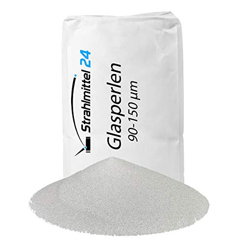 Preisvergleich Produktbild 25 kg Glasperlen Strahlmittel 90-150 mm Sandstrahlen Microstrahlen Microglasperlen
