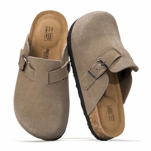 Image of Project Cloud Kids 100% Genuine Leather Non Slip Clogs with Cork Footbed
