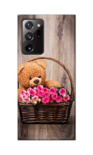 Image of PRINTFIDAA Roses and Teddy Bear in The Wicker Hard Back Cover for Samsung Galaxy Note 20 Ultra (6.9 inch) Back Cover -(P6) KAT1004
