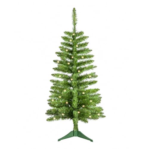 Manlatini 4ft Green Christmas Tree with Light，Small Artificial Xmas Tree