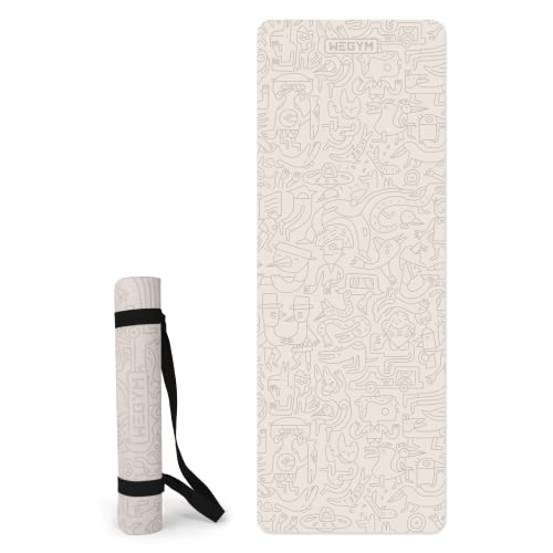 Wegym Women's Yoga Mat 4 Mm Large Exercise Mat For Home Workout Hot Yoga Pilates Graffiti… #TOP2