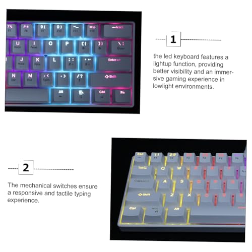 Teclado Mecánico MERRYHAPY Gaming Compacto RGB Cableado miniatura 3