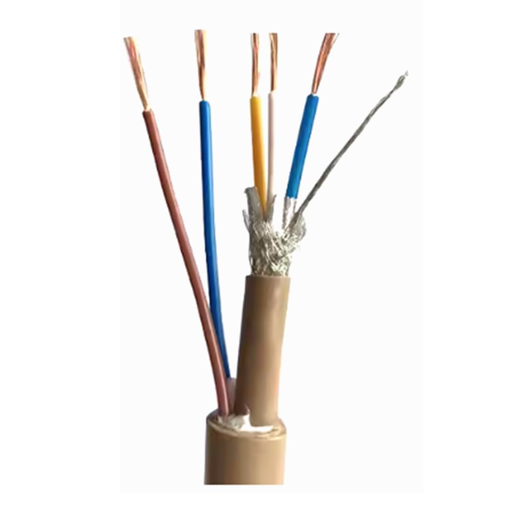 CC Link Communication Cable FANC-110SBH Brown Profibus Cable, Suitable/Compatible with CCNC-SB110H (FANC-110SBH+PW (5-Core, with Power Cord), 10 Meters)