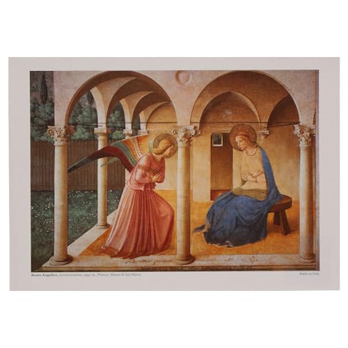  Holyart Annunciazione Beato Angelico Stampa su Tela Bottega Tifernate 25x35 cm