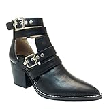 ARiderGirl Leanne Women Western Ankle Bootie (Black, 10)