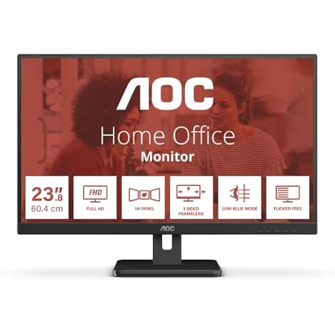 AOC 24E3UM 24 Inch FHD Monitor with USB Hub Cover