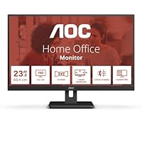 AOC 24E3UM - 24 Zoll FHD Monitor, FreeSync, Laustprecher (1920x1080, 75 Hz, DisplayPort, HDMI, VGA, USB Hub) schwarz