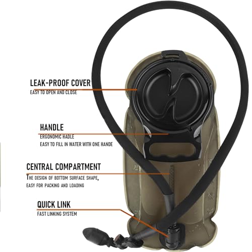 PETAC GEAR 1.5L / 3L Tactical Hydration Pack，Molle Carrier Pouch for 50 oz /100 oz Hydration Bladder Daypack Water Backpack. - Thumbnail 4