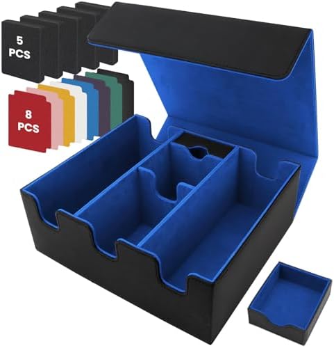 Magic Card Box for 2200+ Cards, for Mtg Commander Cards, MTG Leat...