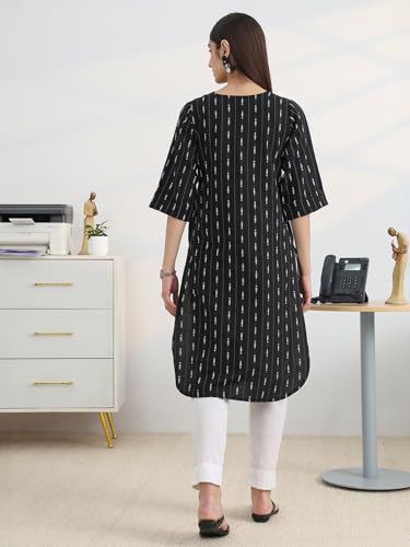 Image of Gerua By Libas Printed Cotton Blend Straight Kurta Suit
