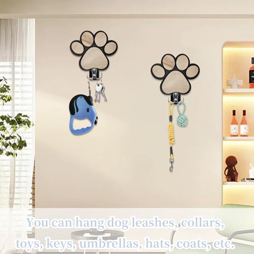 Audio frequency% 2 Stück Hundegarderobe Holz, Hundegarderobe Hundeleinen Halterung Wand Garderobe Hund, Zum Aufhängen Von Hundeleinen, Halsbändern, Schlüsseln, Hüten