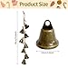 2 Pack 15.8 Inches Witch Bells for Door Knob, Brass-Colored Iron Bell Strings with 8 Bells, Witchcraft Supplies Door Bell, Vintage Witch Decor Wind Chimes for Home Protection