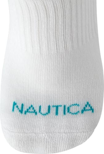 Nautica Womens Quarter Socks - 6 Pack Cushioned Moisture Wicking Athletic Socks for Women for Gym, Running, Sports (4-10) 6