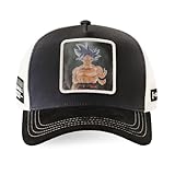 Capslab Gorra Niño, Gorra 6 Panels Dragon Ball Super, Ajustable por Clip, Negro , Talla única