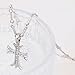 Buyongwant Double Cross Necklace Y2k Irregular Diamond Embedding Trend Hip Hop Fashion Retro Pendant Necklace