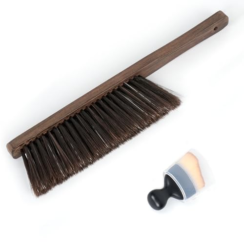 Image of Hand Cleaning Brush Set -Soft Bristles Dusting Brush for Bed,Couch,Draft,Garden,Furniture,Air Conditioning Vents,Computer, No Scratches-2pk