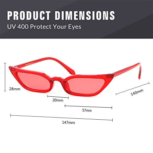 ADE WU Retro Cat eye Sunglasses for Women Cute Small Narrow Skinny Sexy 50s 60s Stylish Cateye Sun Glasses4