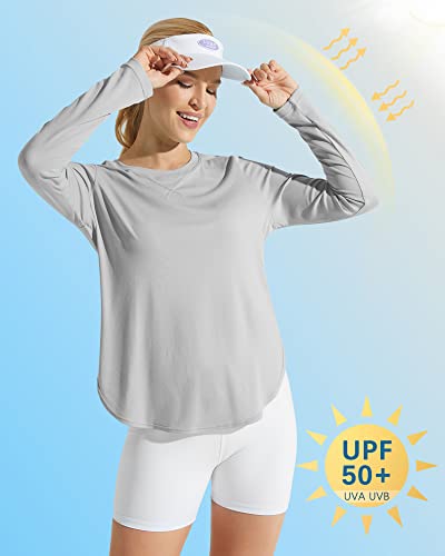Image of G4Free Lightbreeze Womens UPF 50+ Long Sleeve Workout Tops Quick Dry UV Sun Shirt Running Gym Hiking Yoga Casual Lightweight