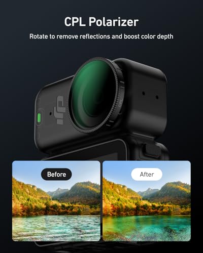 Image of TELESIN Osmo Nano CPL ND Filter Kit for DJI Osmo Nano, 4 Pack CPL ND8 ND16 ND32, Snap-On Neutral Density & Polarizing Filters, HD Optical Glass, Multi-Coated Action Camera Accessories