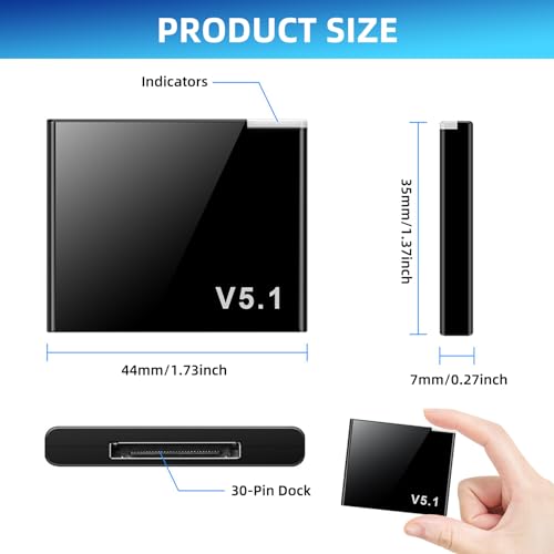 Adaptador Bluetooth 5.1 de 30 Pines,Transmisor y Receptor Bluetooth, Adaptador de Audio Bluetooth Compatible con TV, PC - imagen 2