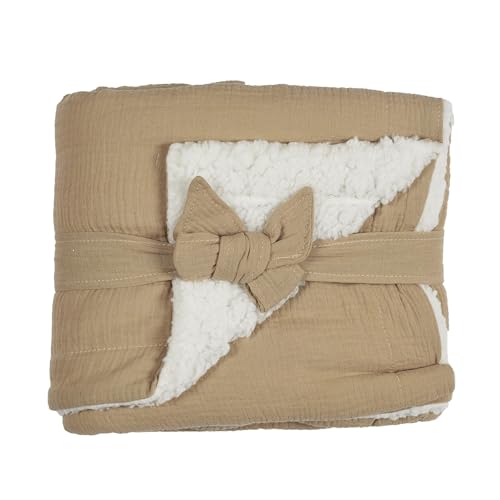 Couverture bébé légère lavable en machine plaid lit enfant gris - 3