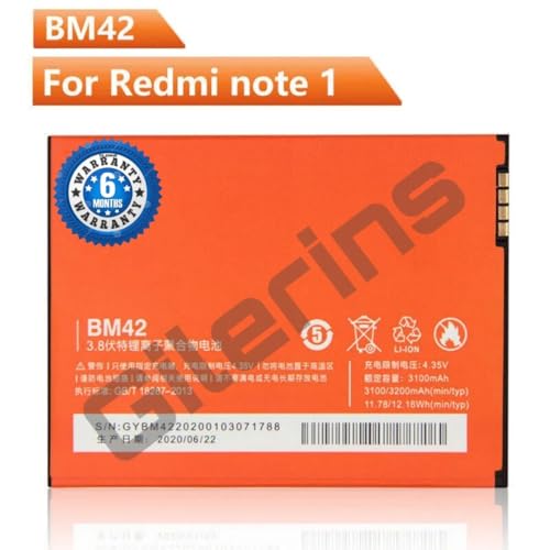 Image of Original BM42 Battery for Redmi Note 3G /4G Note Battery with 6 Month Warranty****(D186)