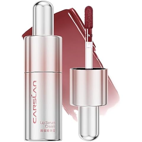 CARSLAN Hydrating Lip Serum Cream, Longlasting Moisturizing, Lightweight Lip Gloss, Semi-Matte Lipstick with Vitamin E, Crithmum Maritimum Essential oil, C203 Cover