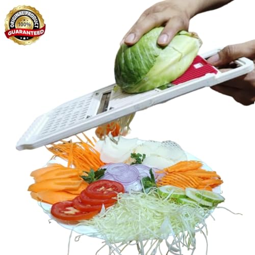 Image of Ni Product Vegetable Slicer & Chopper | Multipurpose Kitchen Grater & Peeler for Potato, Onion, Tomato, Carrot, Cucumber, Garlic | Adjustable Blades