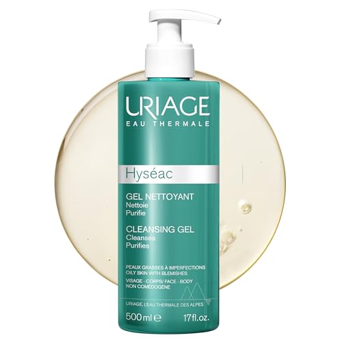 Piel Grasa O Con Imperfecciones, Beauty Uriage Hyseac Gel limpiador piel mixta a grasa 500ml - Elimina las impurezas y el exceso de grasa, con Piroctona olamina - Hipoalergénico, no comedogénico, pH...