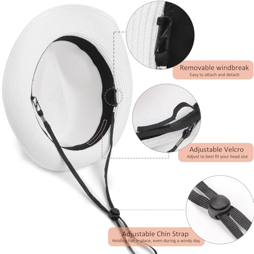 Sombrero Panamá de paja para verano unisex miniatura 3
