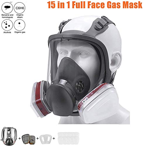 Qianyuyu 15 in 1 6800 Full Face Paint Respirator Gas Chemical Dustproof Mask