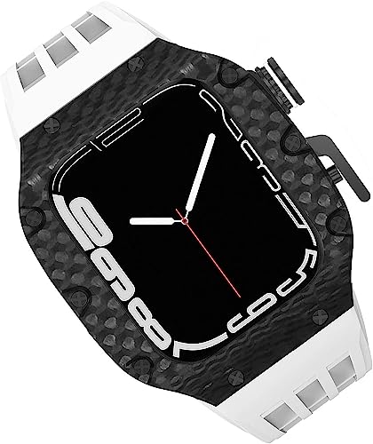 Boîtier de montre étanche carbone et bracelet caoutchouc fluor