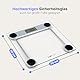 Clatronic® digitale Personenwaage mit Sicherheitsglas-Oberfläche | Waage Personen mit Messbereich von 2,5–150 kg | Körperwaage mit LCD-Display | Personenwaage digital inkl. Batterie | Wage PW 3368