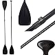QMBasic SUP Paddel 2-in-1 Stechpaddel Doppelpaddel, für I-SUP Kajak Stand Up Paddling Board, 4-teilig, stufenlos verstellbar 167-207 cm