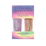 Nails Inc Euphoria Highlight Mini Nail Polish Duo, Shimmer, No Chip, Long Lasting, Quick Dry, Air Dry, Professional Manicures & Pedicures, Fingernails & Toenails, 2 Piece Set