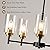 5 Lights Glass Farmhouse Chandeliers for Dining Room, Modern Kitchen Light Fixtures Over Table, Kitchen Island Pendant Ceiling Lighting , Black and Gold Hanging Light for Foyer Living Room Bedroom