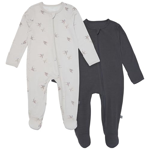 Image of Modern Moments by Gerber Unisex Baby Viscose 2-Pack Sleep 'N Play with Mitten Cuffs