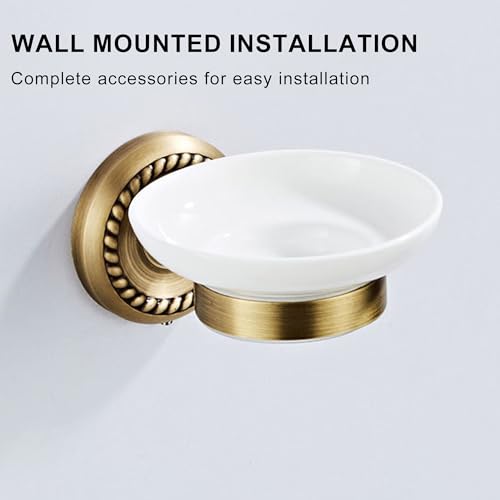 Image of Antique Bronze Soap Holder for Bathroom Soap Dish Wall Mounted