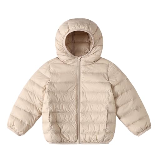 Girls Jacket with Pockets Kids Packable Puffer Jackets Winter Zip up Hooded Coat for Boys Fall Fashion Teens Clothes