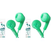 JVC HAF160G Gumy Ear Bud Headphone Green Pack of 2