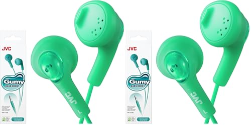Image of JVC HAF160G Gumy Ear Bud Headphone Green (Pack of 2)