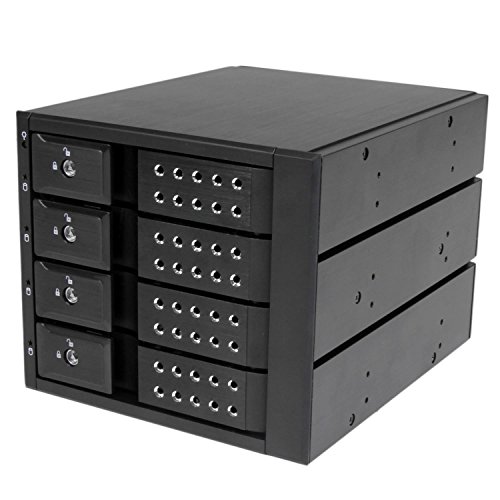 4x 3.5インチSAS 2.0/SATA3.0HDDドライブ対応モバイルラック 41YsNeU-d1L.jpg